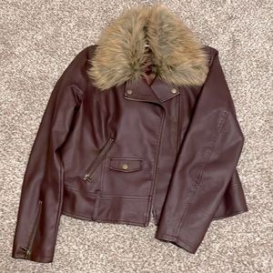 Faux leather jacket